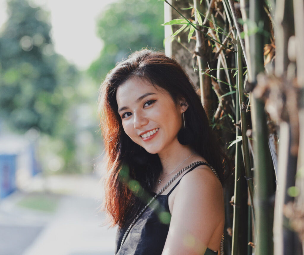 a portrait of a typical lady from Thailand